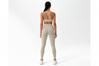 Beige activewear set - back view