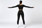 Black activewear set - back view