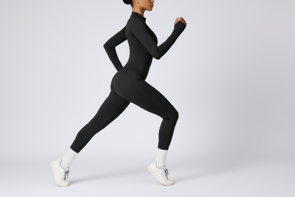 Black bodysuit - side profile landscape