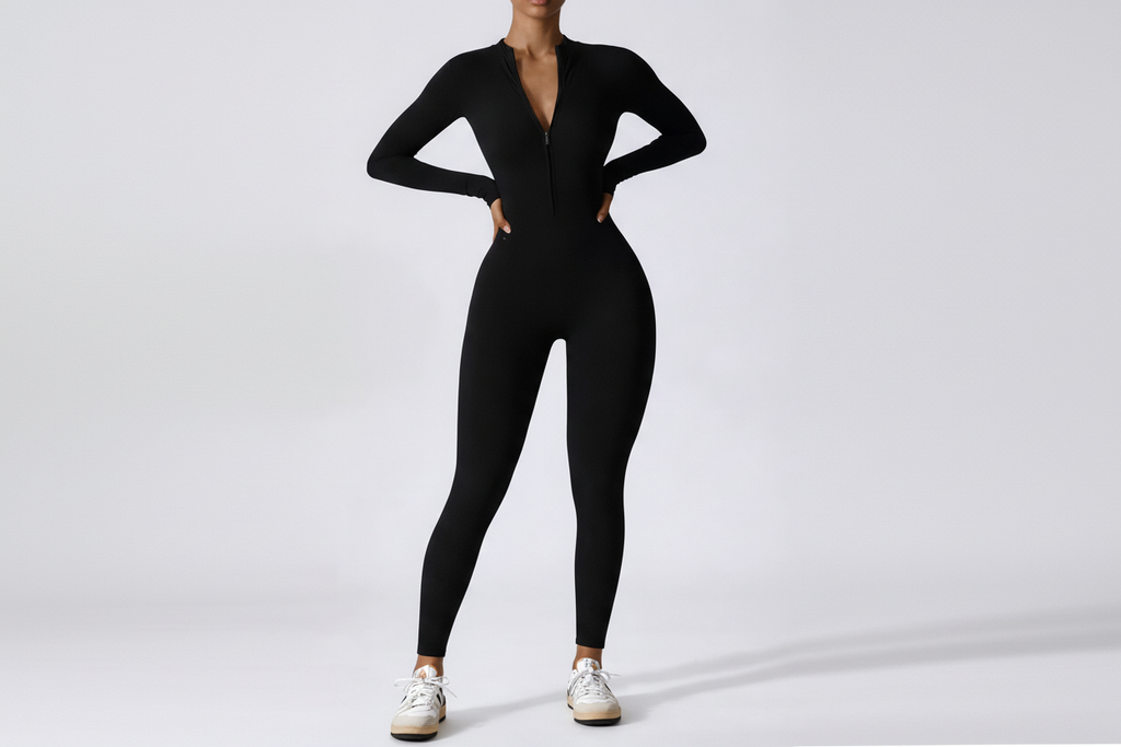 Black full-zip bodysuit - landscape