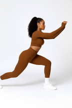 Brown activewear set - side view