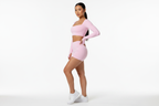 Seamless Long Sleeve Crop & Shorts Set