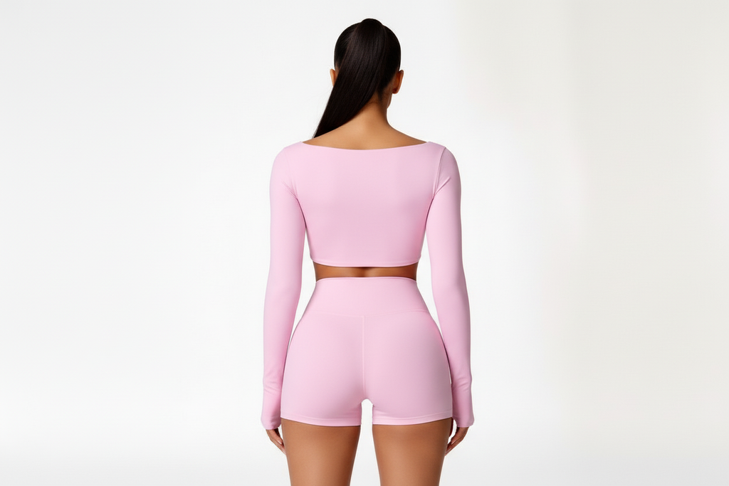 Seamless Long Sleeve Crop & Shorts Set