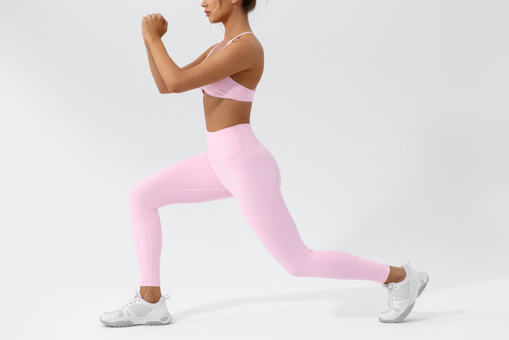 Pink activewear set - side view